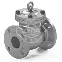 Клапан обратный поворотный фланцевый Dn125 Pn25 10Х17Н13М2ТЛ 19нж76нж