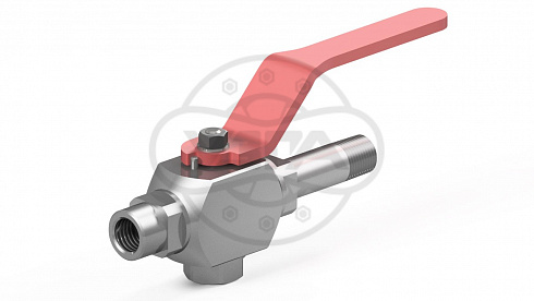 Кран шаровой манометрический трехходовой Dn15 Pn350 12Х18Н10Т