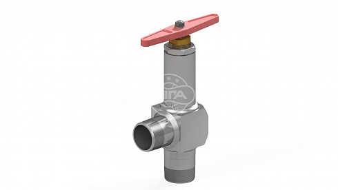 Вентиль угловой цапковый Dn50 Pn160 Ст. 20