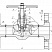 Клапан запорный Dn15 Pn16 фланцевый 10Х17Н13М2Т 15нж52нж